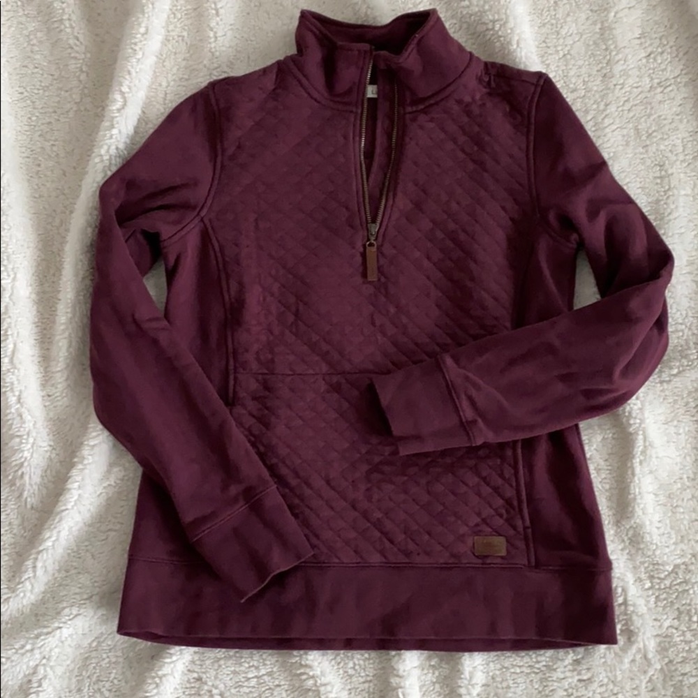 LL Bean Quilted Quarter Zip